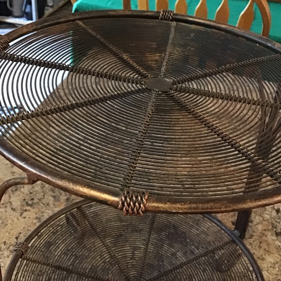Other - FINAL SALE GORGEOUS Antique Bronze color Two-Tier Metal Stand